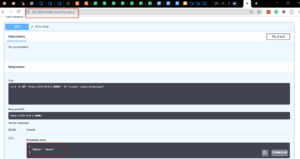 FastAPI Swagger UI on localhost:8000/docs showing API endpoint response and access to ReDoc at localhost:8000/redoc.