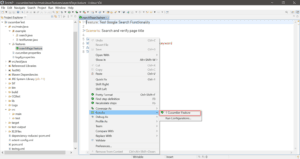 Eclipse IDE showing a right-click menu with the option to run a Cucumber feature file using "Run As > 1 Cucumber Feature".