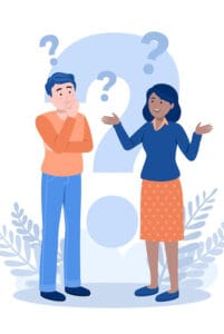 Boy and girl pondering why to choose Triveni IT Company