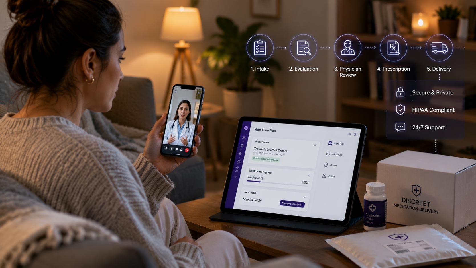 Building a Discreet Care Telehealth Platform for Online Prescriptions and Medication Fulfillment
